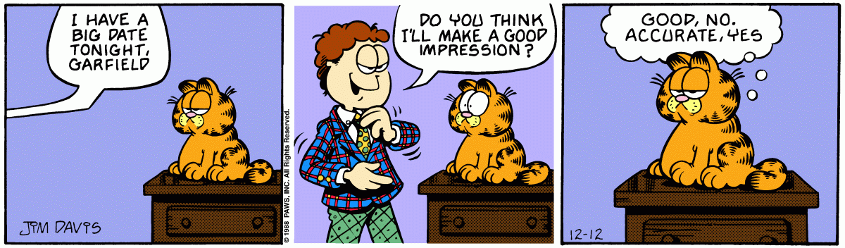 Garfield, December 12, 1988