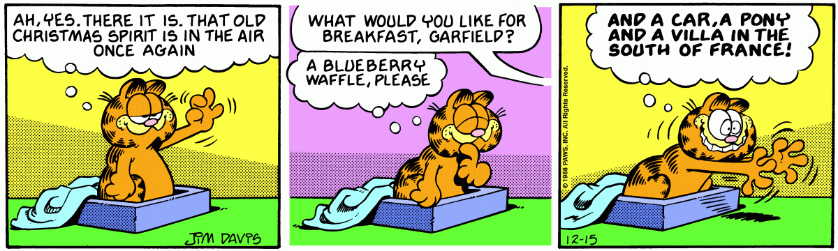 Garfield, December 15, 1988