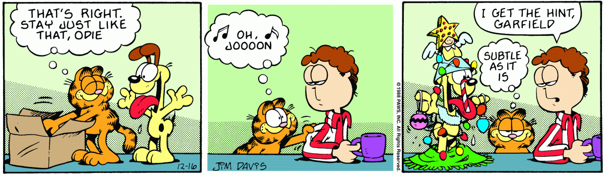 Garfield, December 16, 1988
