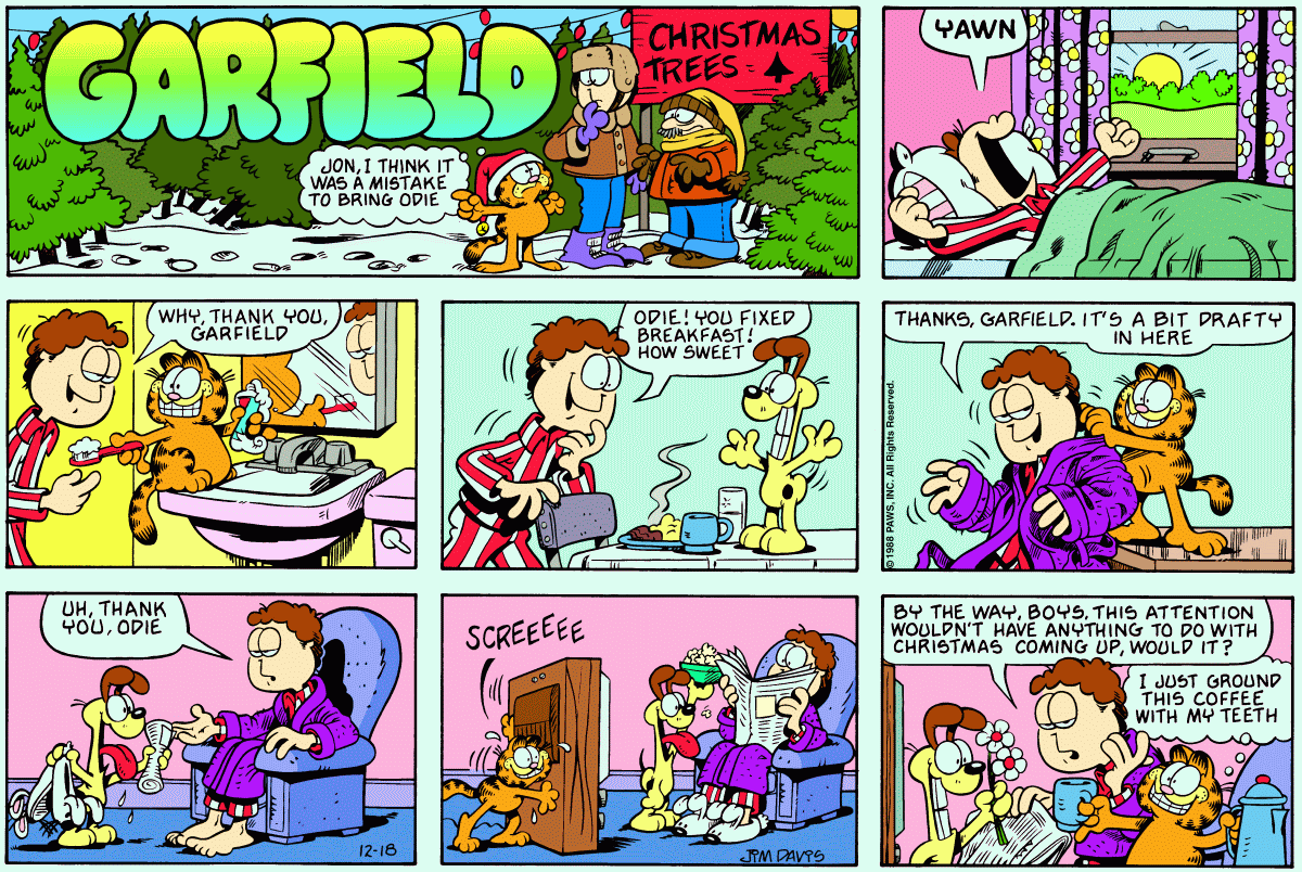 Garfield, December 18, 1988