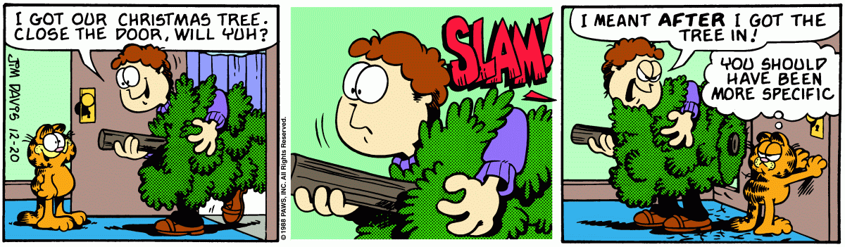 Garfield, December 20, 1988