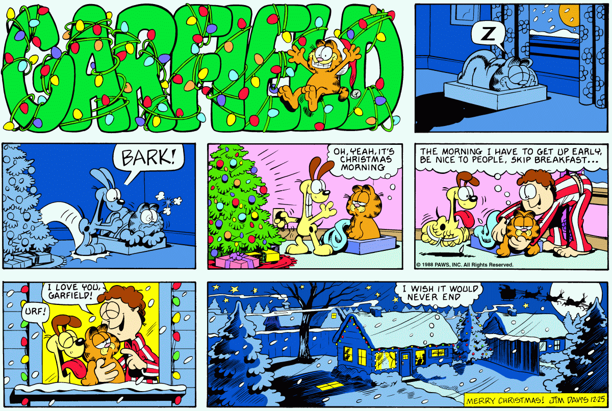 Garfield, December 25, 1988