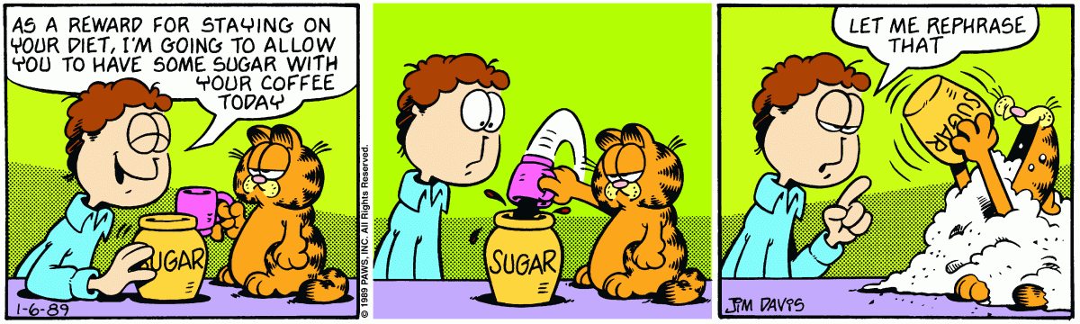 Garfield, January 6, 1989