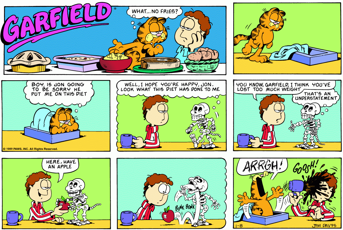 Garfield, January 8, 1989