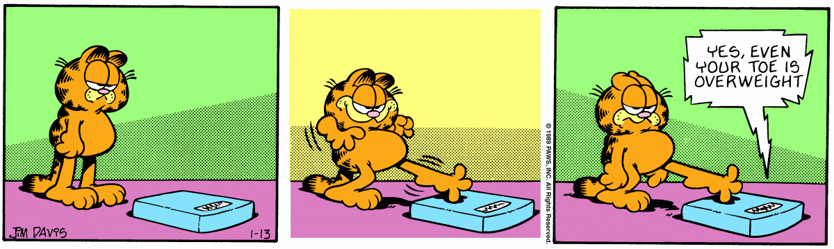 Garfield, January 13, 1989