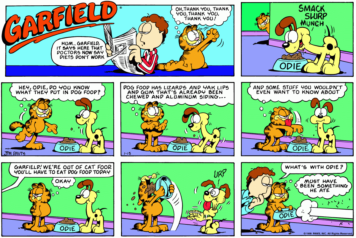 Garfield, January 15, 1989