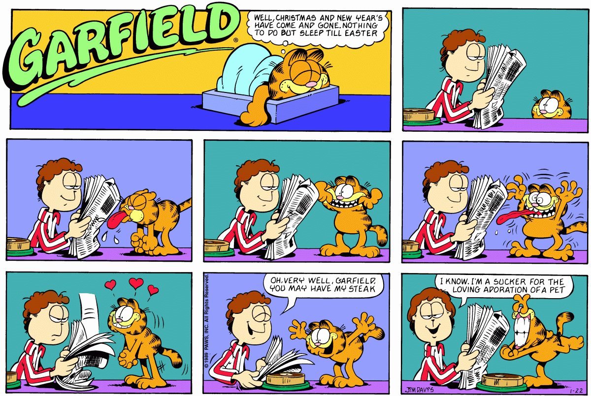 Garfield, January 22, 1989