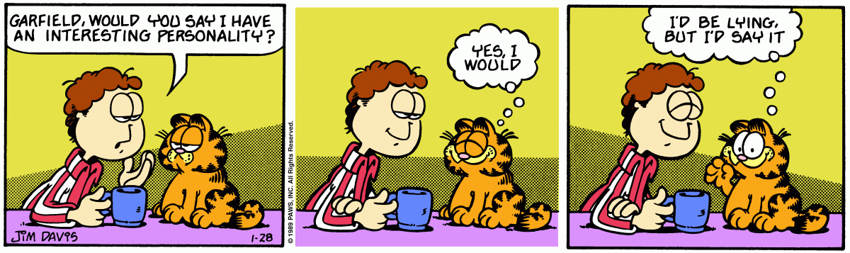Garfield, January 28, 1989