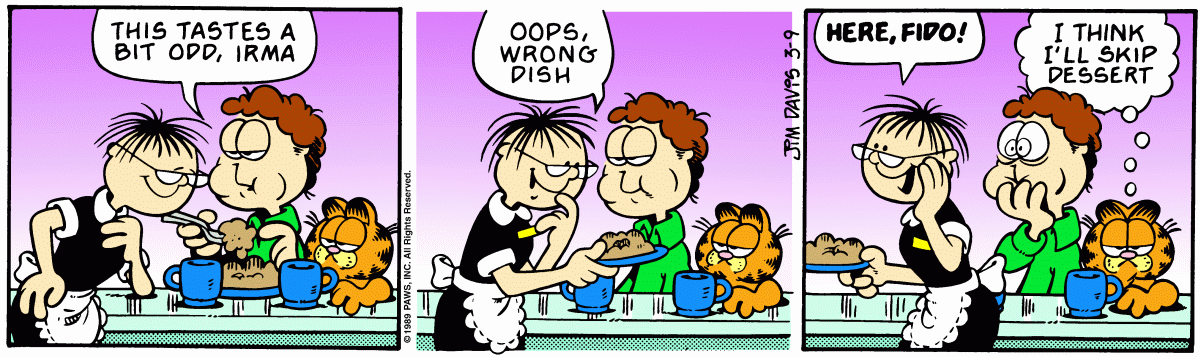 Garfield, March 9, 1989