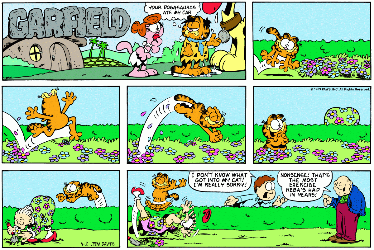 Garfield comic strip for Sunday, April 2, 1989