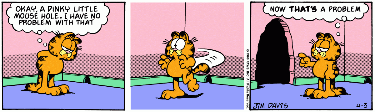 Garfield, April 3, 1989
