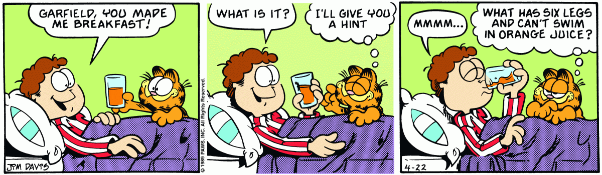 Garfield, April 22, 1989