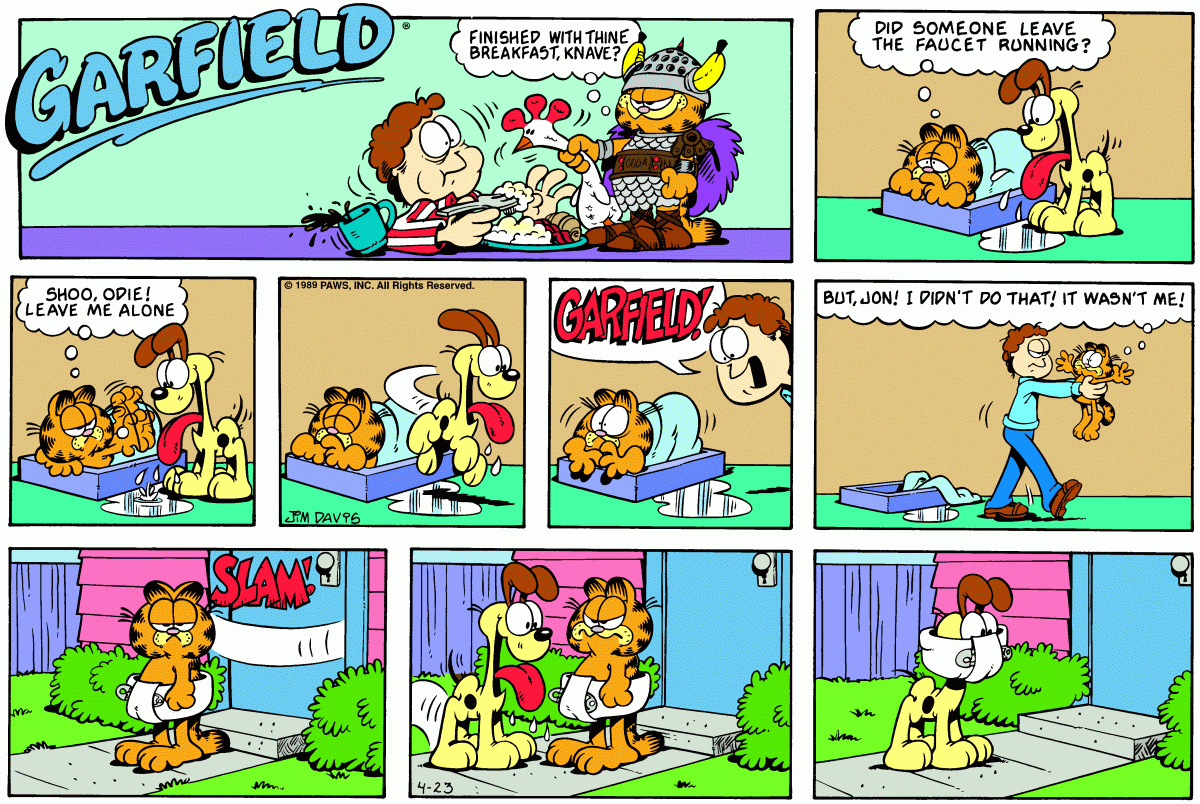 Garfield, April 23, 1989