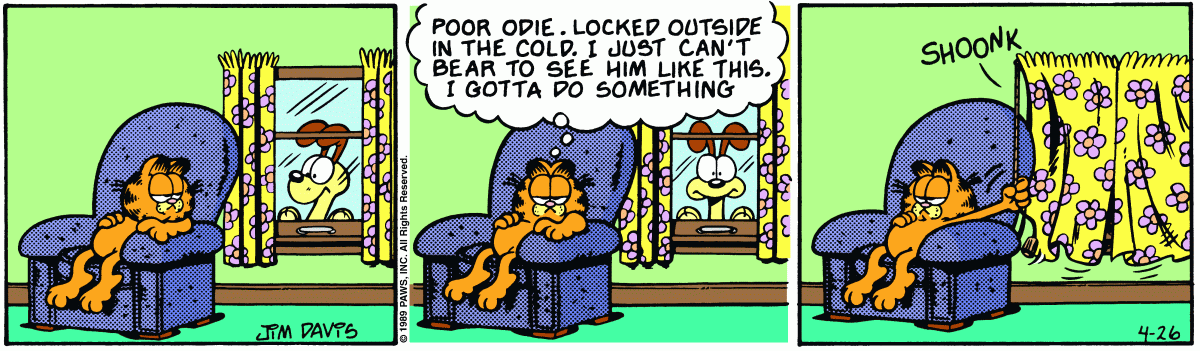 Garfield, April 26, 1989