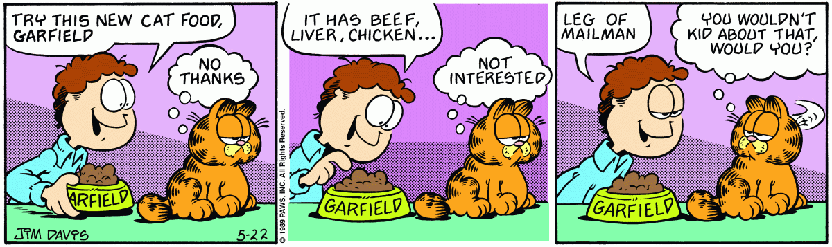 Garfield, May 22, 1989