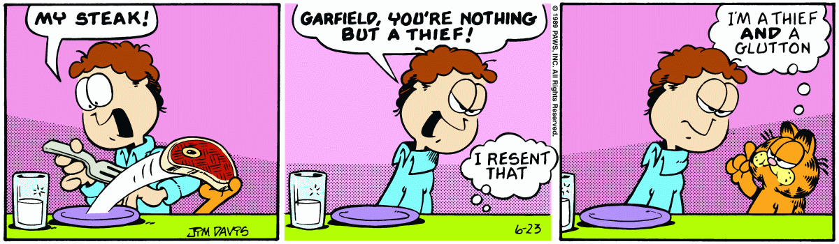 Garfield, June 23, 1989