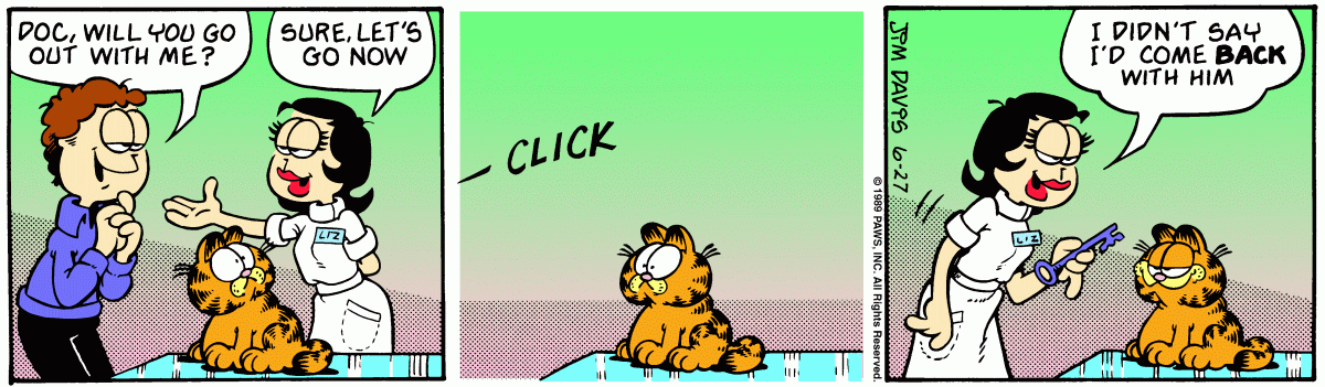 Garfield, June 27, 1989