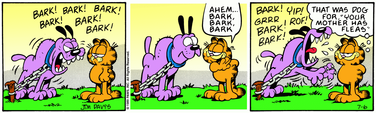 Garfield, July 6, 1989