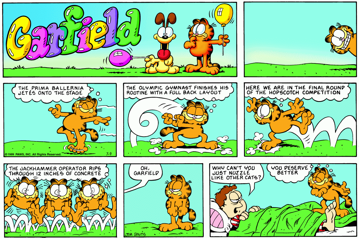 Garfield, July 9, 1989