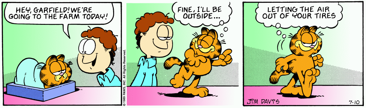 Garfield, July 10, 1989