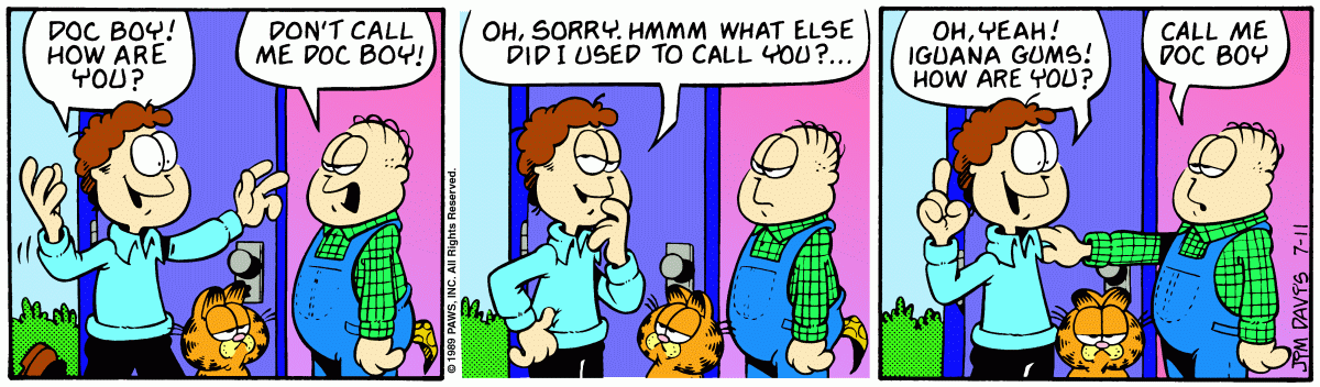 Garfield, July 11, 1989