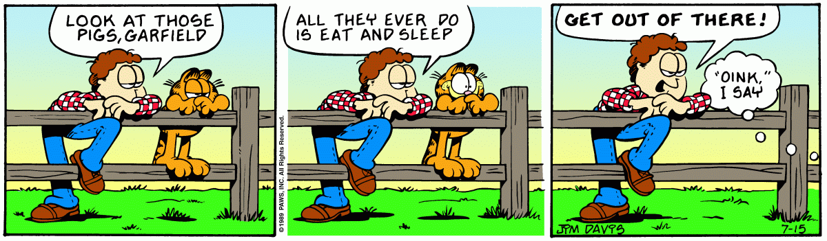 Garfield, July 15, 1989