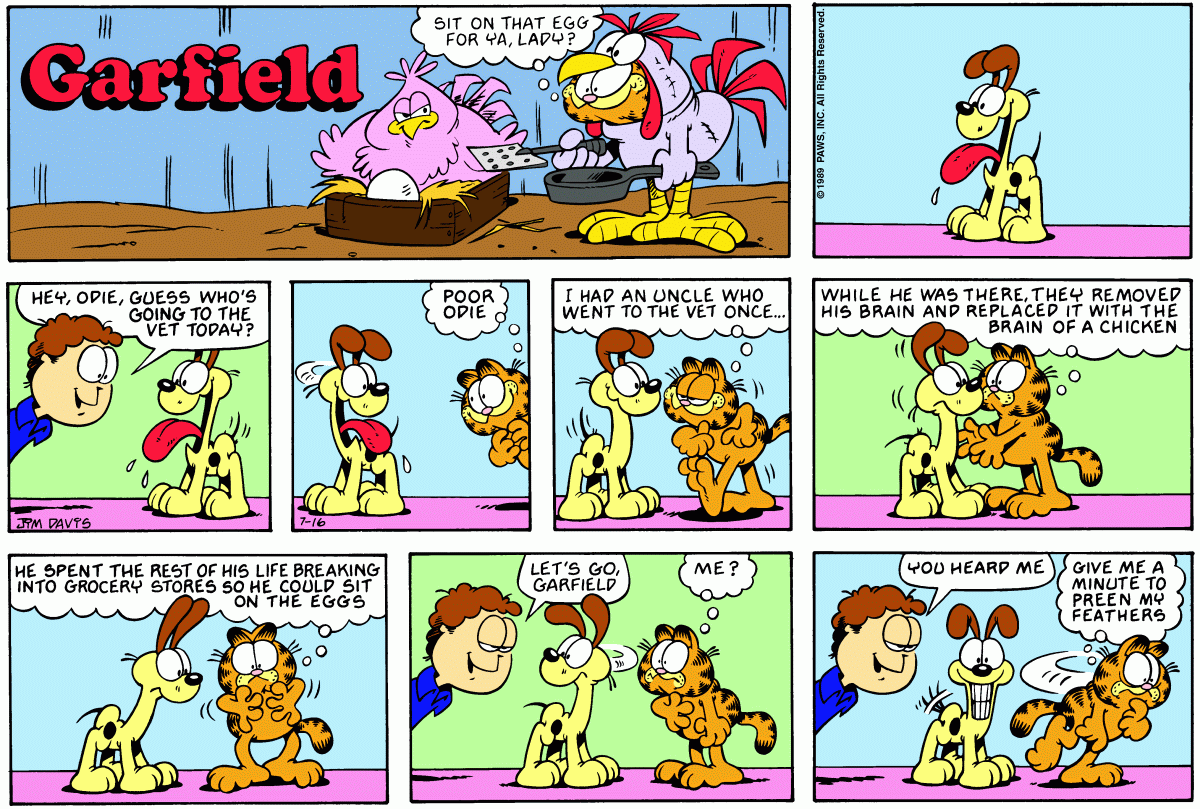 Garfield, July 16, 1989