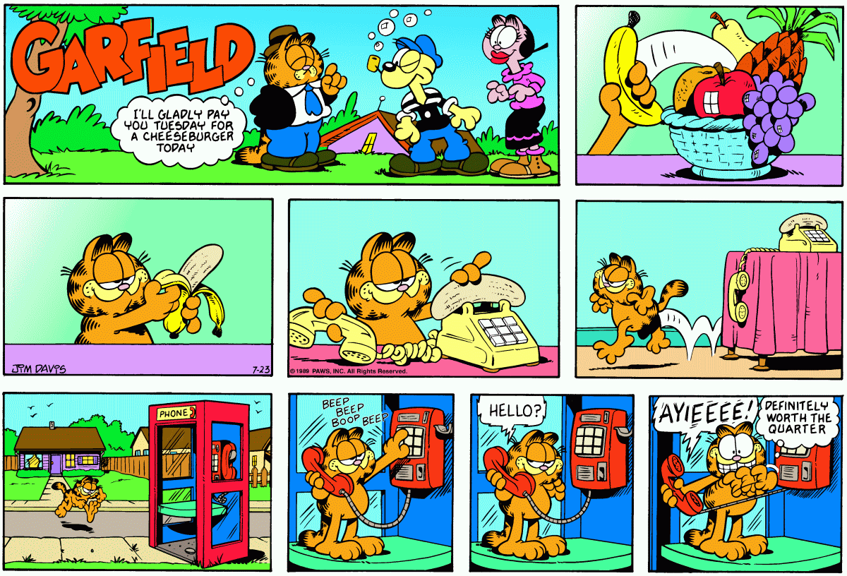 Garfield, July 23, 1989