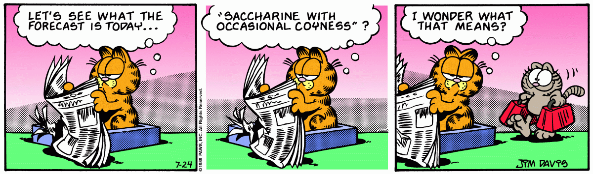 Garfield, July 24, 1989