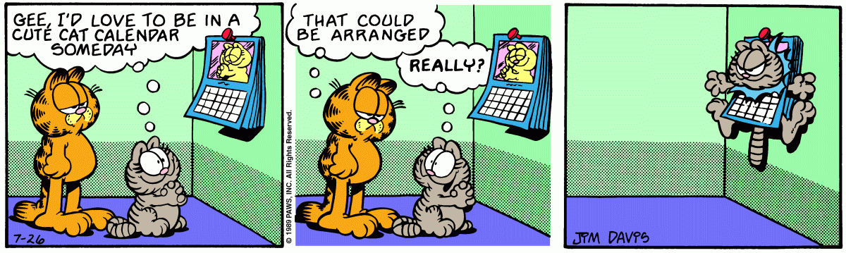 Garfield, July 26, 1989