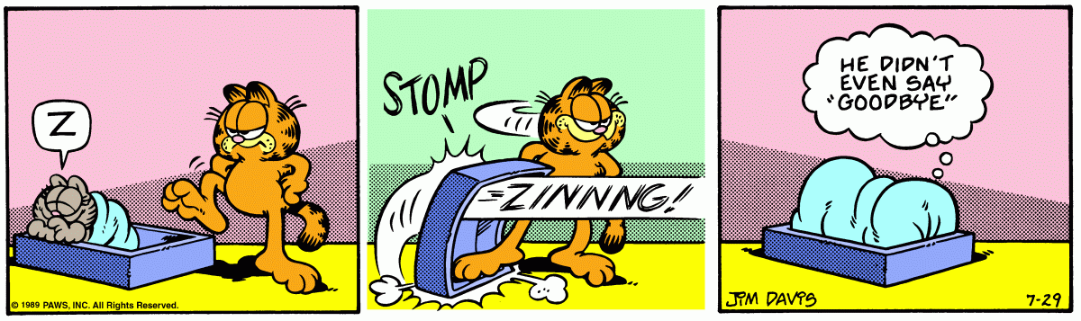 Garfield, July 29, 1989