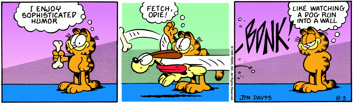 Garfield, August 3, 1989