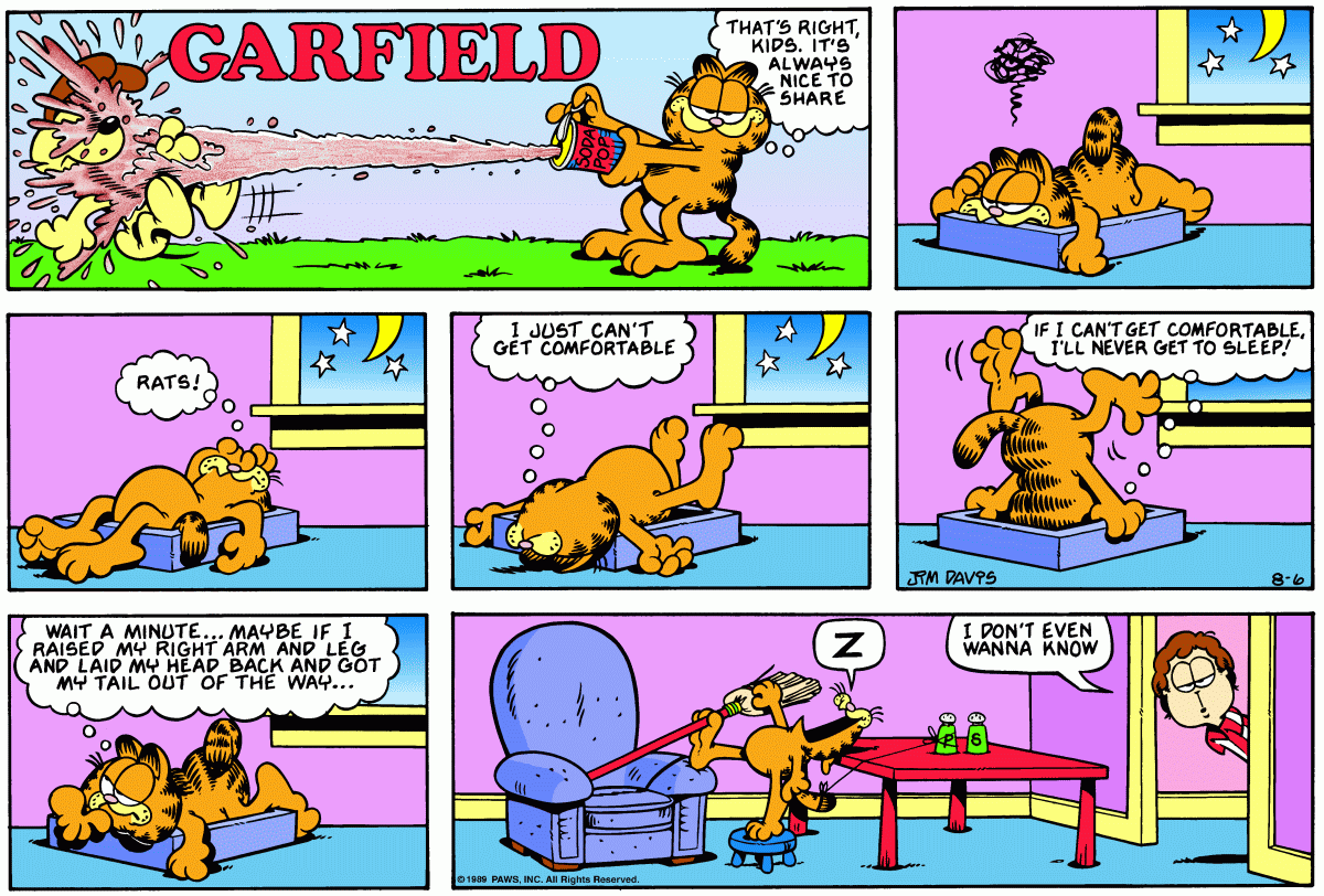 Garfield, August 6, 1989