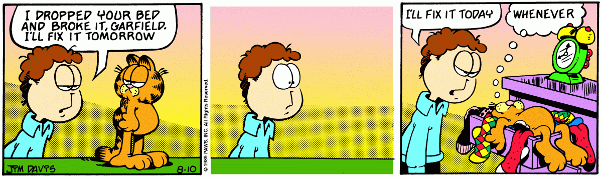 Garfield, August 10, 1989