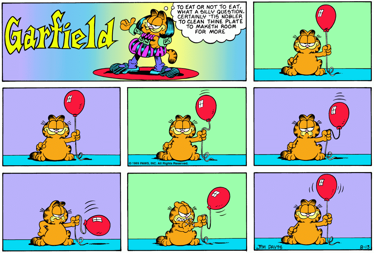 Garfield, August 13, 1989