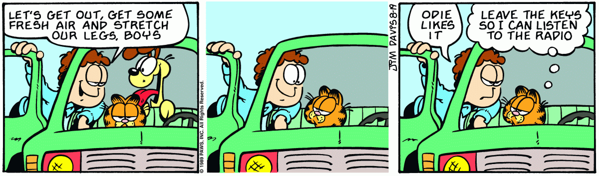 Garfield, August 19, 1989