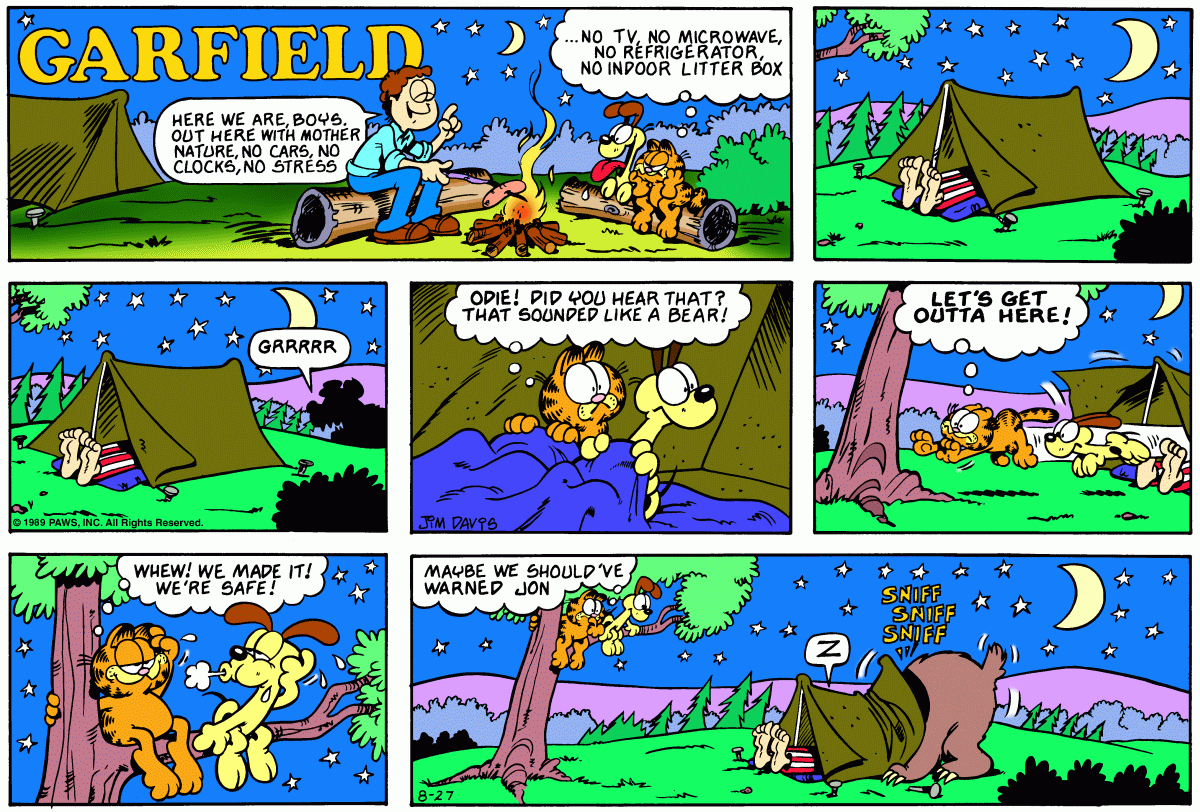 Garfield, August 27, 1989