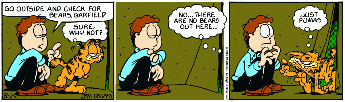 Garfield, August 29, 1989