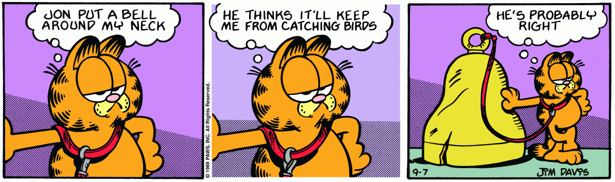 Garfield, September 7, 1989