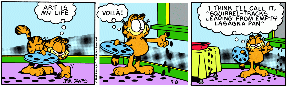 Garfield, September 8, 1989