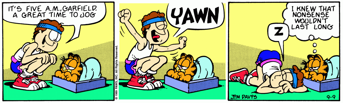 Garfield comic strip for Saturday, September 9, 1989