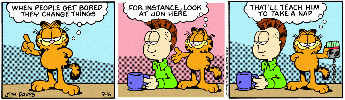 Garfield, September 16, 1989
