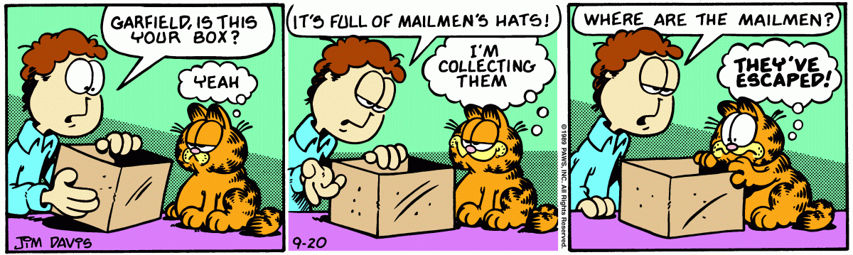 Garfield, September 20, 1989