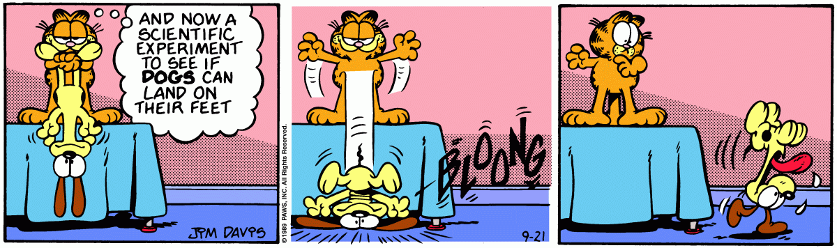 Garfield comic strip for Thursday, September 21, 1989