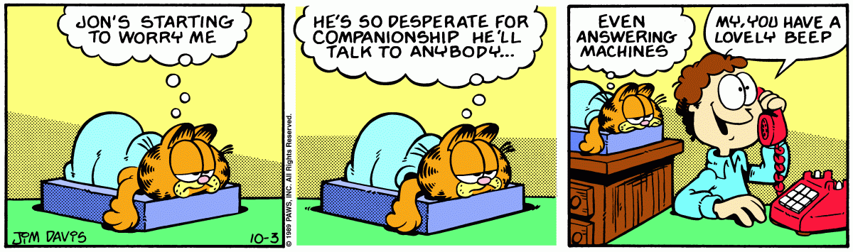 Garfield, October 3, 1989