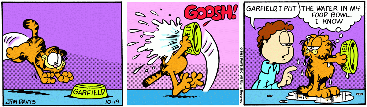 Garfield, October 19, 1989