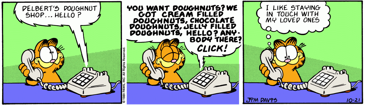 Garfield, October 21, 1989