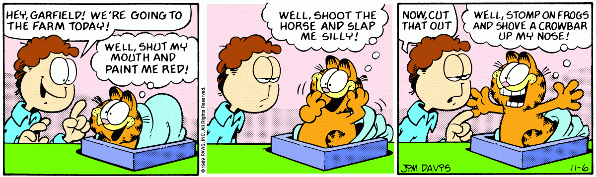 Garfield, November 6, 1989