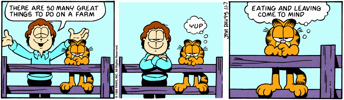 Garfield, November 7, 1989