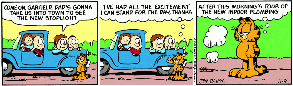 Garfield, November 9, 1989